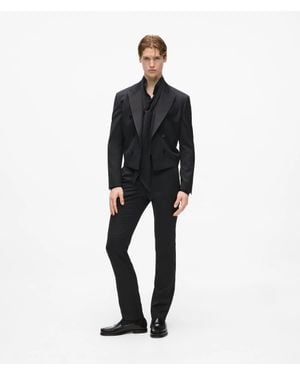 KARL LAGERFELD Kl Studio Regular-Fit Wool Suit Pants - Black