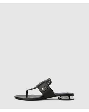 KL Jeans Roxy Stud Trim Sandals - White