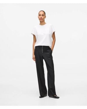 KARL LAGERFELD Exposed Zip Tailored Pants - White
