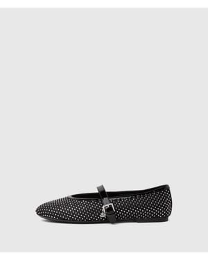 KARL LAGERFELD Karo Gemstone Mesh Mary Janes - White