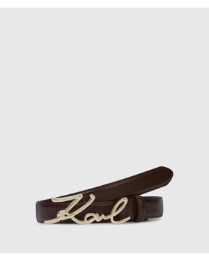 KARL LAGERFELD K/Signature Hip Belt - Brown