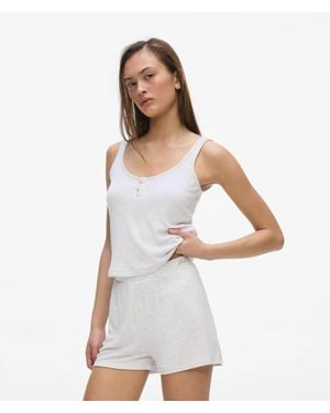 KARL LAGERFELD Signature Loungewear Shorts - White