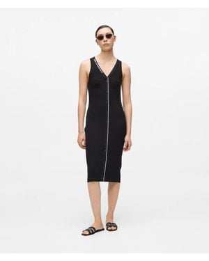 KARL LAGERFELD Logo Knit Dress - Blue