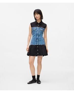 KL Jeans Denim Bodice Dress, Multicolored - Blue