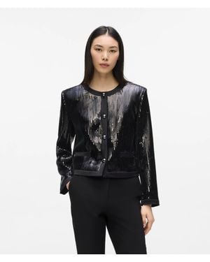 KARL LAGERFELD Sequin Jacket - Black