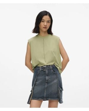 KL Jeans Seam Detail Tank Top - Green
