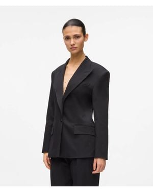 KARL LAGERFELD Kl X Amber Valletta Structured Blazer - Black