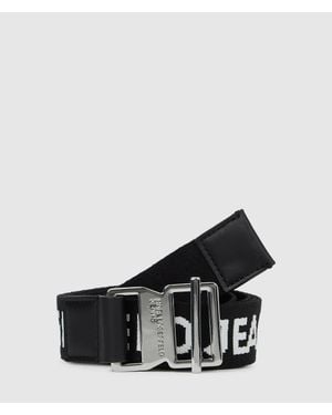 KL Jeans Webbing Logo Belt - Black