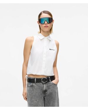 KL Jeans Sleeveless Shirt - White