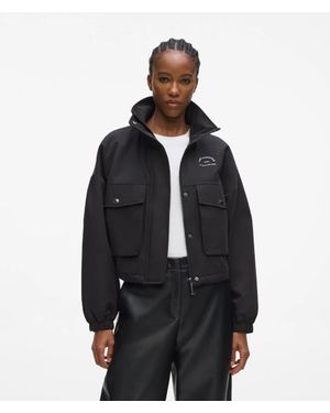 KARL LAGERFELD Rue St-Guillaume Short Parka Jacket - Black