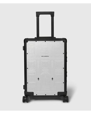 KARL LAGERFELD Rue St-Guillaume Metallic Trolley Bag - Gray
