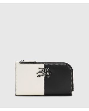 KARL LAGERFELD K/Autograph Curved Bifold Wallet - Black