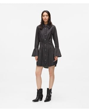 KL Jeans Flared Denim Dress - Black