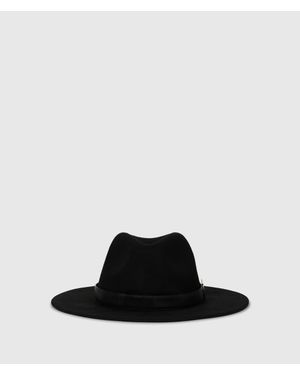 KARL LAGERFELD K/Autograph Wool Fedora - Black
