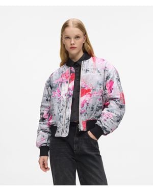 KL Jeans All-Over Paint Bomber Jacket, Multicolored