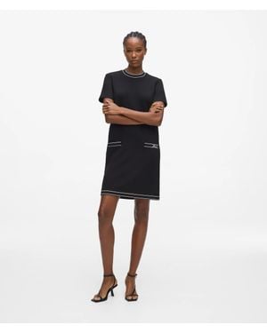 KARL LAGERFELD Piped T-Shirt Dress - Black