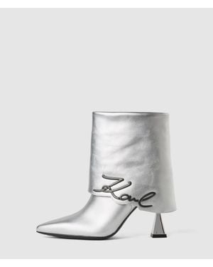 KARL LAGERFELD Exclusive Debut Ii Fold-Down Boots - Metallic