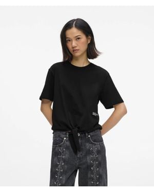 KL Jeans Regular‑Fit Tie Detail T-Shirt - Black