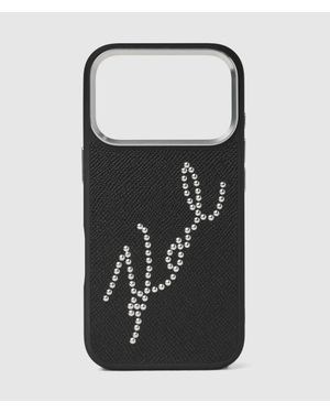 KARL LAGERFELD Signature Studs Iphone 17 Pro Max Case - Black
