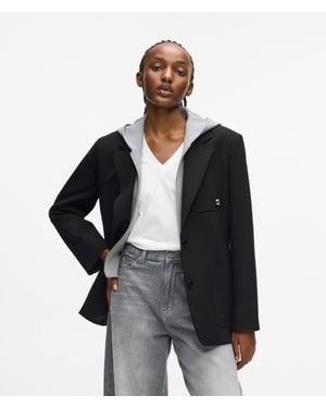 KARL LAGERFELD Ikon Transformer Blazer - Black