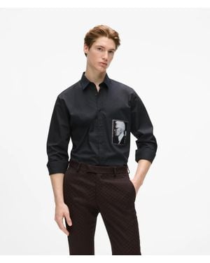 KARL LAGERFELD Karl Portrait Shirt - Black