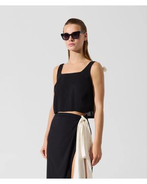 KARL LAGERFELD Signature Bow Beach Top - Blue