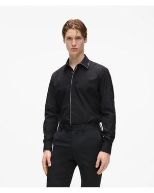 KARL LAGERFELD Kl Studio Virgin Wool Shirt - Black