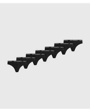 KARL LAGERFELD Logo Thong Multiband – 7-Pack - Black