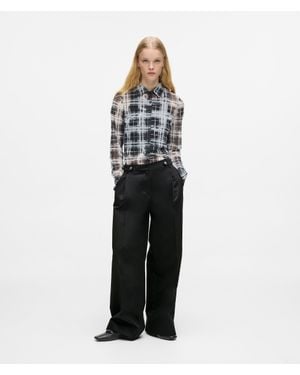 KL Jeans Wide-Leg Tailored Pants - White