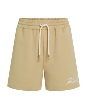 KARL LAGERFELD Rope Detail Jersey Shorts - Natural