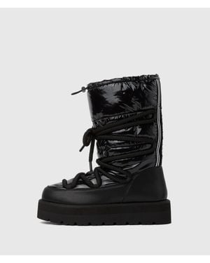 KARL LAGERFELD Skylar High-Leg Padded Boots - Black