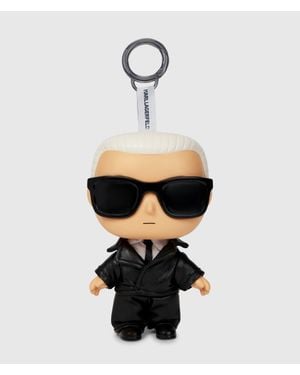KARL LAGERFELD Ikon Charm Keychain, Multicolored - White