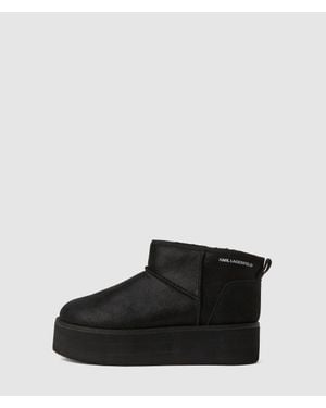 KARL LAGERFELD Thermo Pull-On Ankle Boots - Black