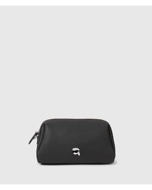 KARL LAGERFELD Ikon Pebble Vanity Case - Black