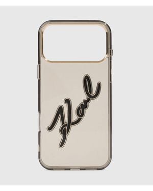 KARL LAGERFELD Signature Iphone 17 Pro Max Case - White