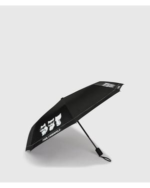 KARL LAGERFELD Ikon Choupette Small Umbrella - Black