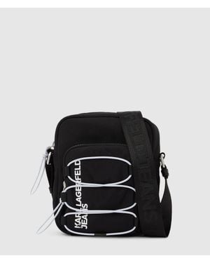 KL Jeans Utility Drawstring Reporter Bag - Black