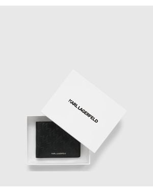 KARL LAGERFELD K/Monogram Perforated Wallet - White