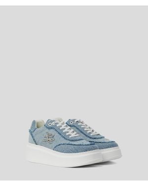 KARL LAGERFELD Anakapri Autograph Denim Sneakers - Blue