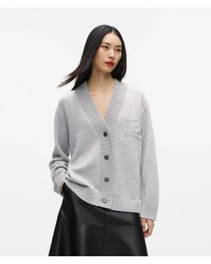 KARL LAGERFELD Soutache Cardigan - Gray