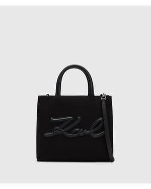 KARL LAGERFELD K/Signature Crossbody Tote Bag - Black