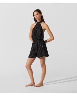 KARL LAGERFELD Polka Dot Beach Playsuit - Multicolor