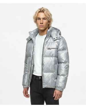 KL Jeans Shiny Puffer Jacket - Gray