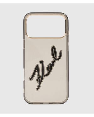 KARL LAGERFELD Signature Iphone 17 Pro Max Case - White
