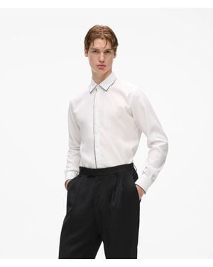 KARL LAGERFELD Kl Studio Virgin Wool Shirt - White