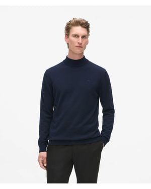 KARL LAGERFELD Wool Turtleneck Sweater - Blue