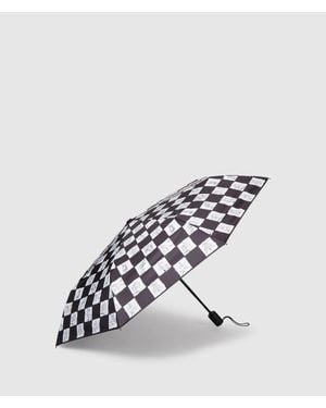 KARL LAGERFELD K/Ballet Checked Small Umbrella, Multicolored - White