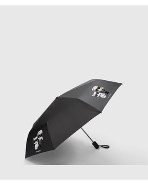 KARL LAGERFELD Ikon Karl And Choupette Umbrella - White