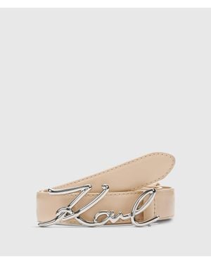KARL LAGERFELD K/Signature Hip Belt - Natural