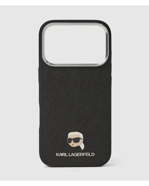 KARL LAGERFELD Ikon Karl Iphone 16 Pro Max Case - Black